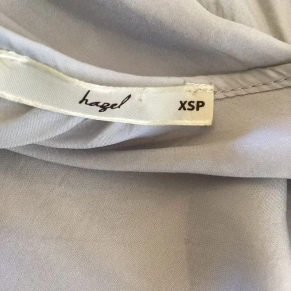 Anthropologie Hazel Silver tiers blouse size XSP‎ Xsmall petite Short Sleeve - Picture 5 of 6